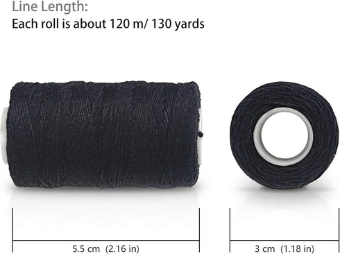 Ryalan Weaving Needle Combo Deal Black Thread with 10pcs Needle for Making Wig Sewing Hair Weft Hair Weave Extension, Big Medium and Small C J Sha...