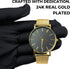 Halukakah Minimalist Stainless Steel Men's Watch - 24k Real Gold Plated/Platinum Plated Silver/Rhodium Plated Black Watch Band,Black Dial.Comes wi...