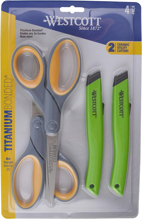 Westcott 8" Titanium Bonded Scissor Ceramic Cutter 4pk (17994)...