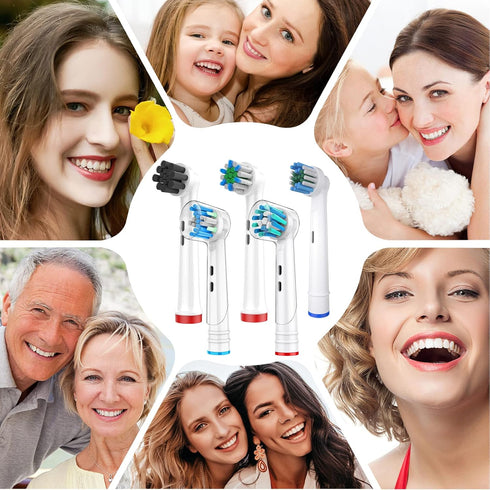 FIRIK Toothbrush Heads Replacement Compatible with Oral B: 8 Pack Professional Brush Head Refills for Braun Pro 1000/3000/5000/7000/8000/9000, Flo...