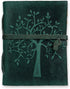 LEATHER VILLAGE Tree of Life Journal - 6 X 4 (A6) inches - Turquoise - 200 Antique Deckle Edge Handmade Paper – Book of Shadows - Vintage Leather ...