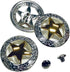 Toxic Jungle 2 Pieces 1-1/2 Inch (38mm) Western Star Concho, Leathercraft Embellishment, Leather Decor, Screw Back for mounting on Your Belt/Saddl...