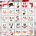 Snowman Faces Stencil,5” Christmas Stencils Reusable Holiday Drawing Stencils for Painting on Wood Block Wall Paper Fabric...