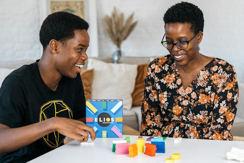 Elios Board Game - an Abstract Wooden Challenge to Test Your Strategy! Fun Family Game for Kids & Adults, Ages 7+, 2-4 Players, 15 Minute Playtime...