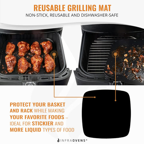 Air Fryer Perforated Parchment Paper Liners Compatible with Philips, NuWave® Brio, Chefman, Secura, Black Decker +More | Bundle Set of 100 Sheets ...