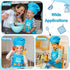 R HORSE 2 Pcs Kid Apron and Chef Hat Set, Adjustable Children Blue Kitchen Apron Cooking Baking Painting and Training Kits Dress up Role Play Chef...