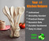 Healthy Wooden Spoons For Cooking Set of 6. Safe and Reliable Cooking Utensils for Kitchen – 100% Natural Nonstick Wood Spatula Spoon For Scraping...