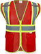 High Visibility Reflective Safety Vest with Zipper and Pockets Red,XXL...