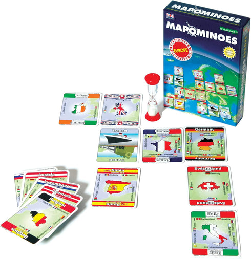MAPOMINOES EUROPE – The Ultimate Geography Game – Fun and educational travel card game about connecting European countries for kids teens and adul...