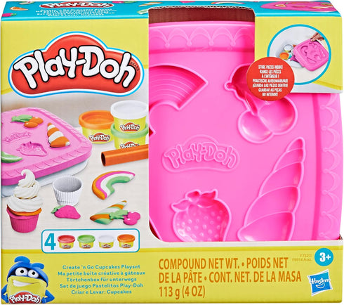 Play-Doh Create ‘n Go Cupcakes Playset, Set with Storage Container, Arts and Crafts Activities, Kids Toys for 3 Year Olds and Up...