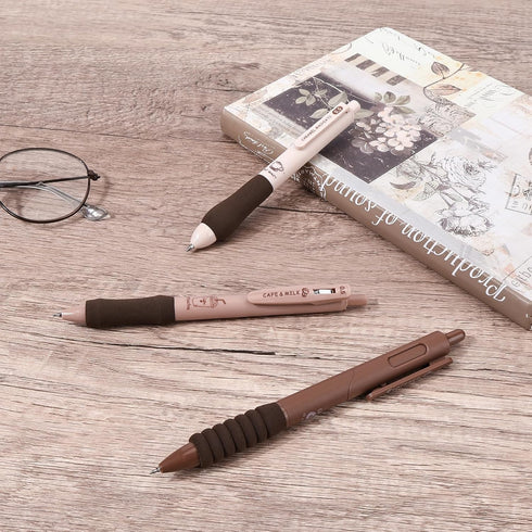 BAYTORY 5Pcs Gel Pens, Quick Dry Ink Pen Fine Point Black 0.5mm, Aesthetic Stuff Retractable Rolling Ball Gel Pen Smooth Writing for School Suppli...