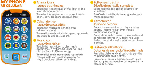 JOYIN Smartphone Toys for Baby, Remote Control Baby Phone with Music, Baby Learning Toy, Christmas Birthday Gifts for Baby, Infants, Kids, Boys an...
