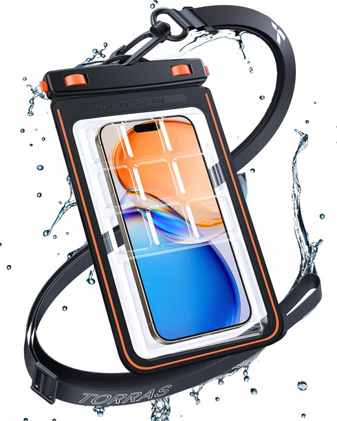 TORRAS IPX8 Waterproof Phone Pouch Floating, Underwater Screen Touchable, Waterproof Phone Case with Lanyard for iPhone 15 Pro Max 14 13 12 Galaxy...