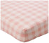 HonestBaby Girls Organic Cotton Changing Pad Cover, Peach Skin Painted Buffalo Check, One Size...
