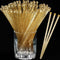 Aboat 120 Pieces 7.3 Inch Plastic Round Top Swizzle Sticks, Gold...