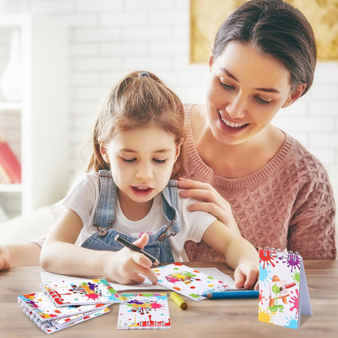 24 Pieces Art Painting Party Mini Notebooks Paint Art Party Favors Art Paint Spiral Notepads Art Theme Party Small Pocket Notepads for Kids Paint ...