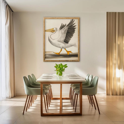 Posterizer 1 pcs-White Pelican detailed art work 4-Art for Animal Lovers-Collectibles & Fine Art-Decor for Home & Office- unframed wall art...