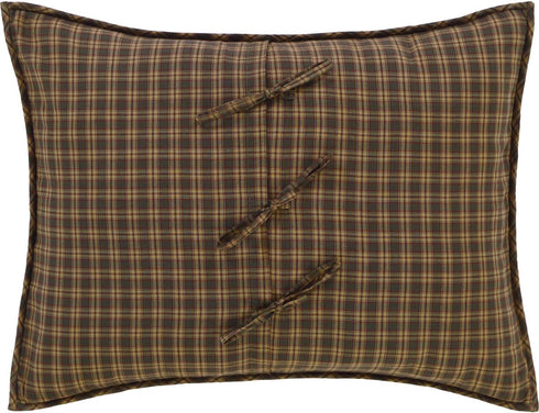 VHC Brands Rustic Bedding Ridge Cotton Patchwork Sham, Cedar Green…...
