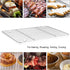 P&P CHEF Baking Cooling Rack Set for Cooking Roasting, 4-Piece Stainless Steel Wire Racks for Oven Use, Healthy & Dishwasher Safe, Rectangle, 9.7 ...