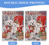 Home Decorative Welcome Winter Bichon Frise Dogs Red Chair Garden Flag, Puppy Pinecone House Yard Ice Skates White Birch Trees Outside Decoration,...