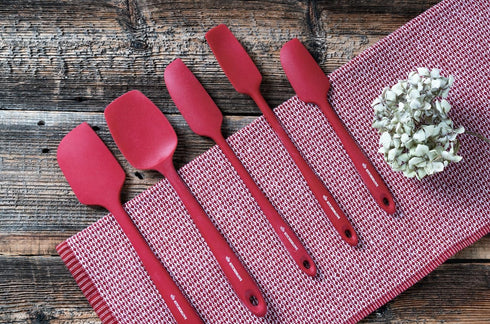 KITCHENLOVE Premium 600°F Heat Resistant 5 Piece Silicone Spatula Set for Baking, Cooking, Mixing - Non-Stick with High Grade S-Iron Steel Core - ...