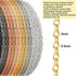 12 Rolls 120 Feet 2 mm Jewelry Making Chains Necklace Chains Jewelry Making Supplies 12 Colors Jewelry Chain Link Cable Chain Roll with 120 Lobste...