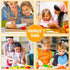 11 Pcs Kids Kitchen Knife Set, Kids Knife Set for Real Cooking, Toddler Knife Set Include Kid Safe Knives, Dough Cutter, Crinkle Cutter, Cutting B...