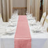 Aneco 4 Pack Satin Table Runner 12 x 108 Inch Long Bright Silk and Smooth Fabric Party Table Runner for Wedding Banquet Party Decoration- Rose Gol...