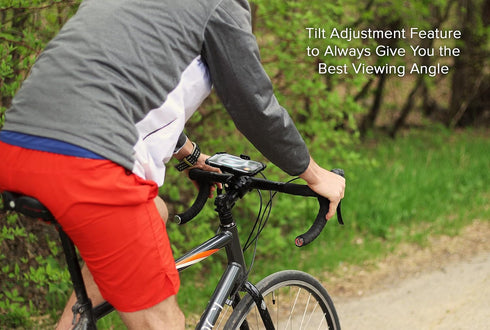 E Tronic Edge Bike Phone Mount - Rotating Cell Phone Holder for Bicycle Handlebar Compatible with iPhone 12 11 X 8 8S 7 7S 6 6S Pro Max Plus Andro...