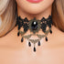 5 Set Halloween Black Necklaces Lace Neck Choker Steampunk Goth Gothic Neck Chain Collar Elegant Pendant for Wedding Party Cosplay Christmas...