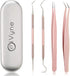 Premium Vinyl Weeding Tool Kit - Precision Stainless Steel Weeder - Hook and Pick with Fine Tweezers Crafting Set for Cricut Vinyl - by iVyne (Ros...