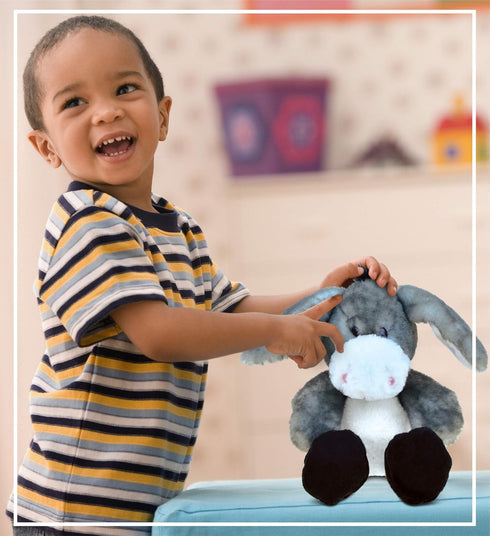 DolliBu Plush Donkey Stuffed Animal - Soft Plush Huggable Grey Donkey Toy, Adorable Floppy Donkey Stuffed Toy, Donkey Gifts for Donkey Lovers for ...