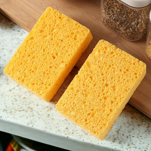 8-Pack Cellulose Sponges Compressed Kitchen Sponges Pack, Dish Washing Scrubbers Pop Up Sponges Scrub Sponges Cleaning Sponge without Scratching...