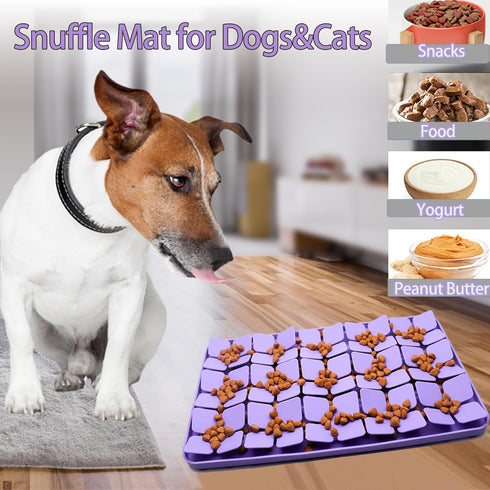 Silicone Snuffle Mat for Small Medium Dogs,Slow Feeder Lick Mat for Pet Slow Down Eating,Encourages Natural Foraging Skill,Interactive Feed Game T...