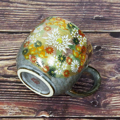 Kutani Porcelain Yaki(ware) Coffee Mug Gold Flower (Standard version)...