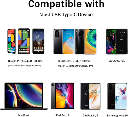 USB C Headphones with Microphone for iPhone 15 Pro Samsung Galaxy S24 Ultra S22 S23 Ultra A54 S21 S20 FE Earbuds in-Ear Stereo Noise Isolation Wir...