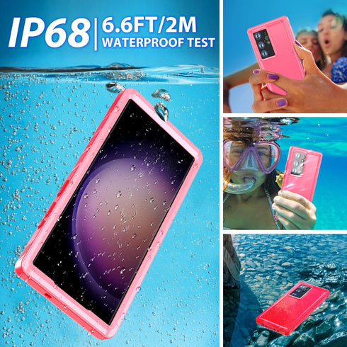 SPORTLINK for Samsung Galaxy S23 Ultra Case - IP68 Waterproof Dustproof, 360 Full Body Shockproof Protective, Built-in Screen Protector Cover for ...