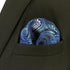 S&W SHLAX&WING Ties for Men Blue Paisley Matching Pocket Square Only...