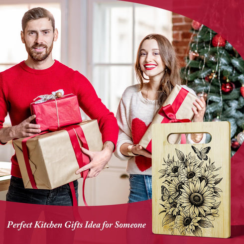 House Warming Gifts New Home Sunflower Butterfly Decor Chopping Boards for Kitchen Gifts for Women Men Mom Dad Wife Husband Housewarming Gifts for...