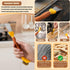 Copper Wire Brush with Scraper - 2-in-1 Dual-Head Cleaning Tool for Kitchen, Bathroom, Garage and More - Ergonomic TPR Handle (Green)...