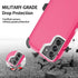 for Galaxy S22 Case, Rugged Shockproof Military Grade Bumper Phone Cover Armor Heavy Duty for Samsung Galaxy S22 (Hot Pink/White)...
