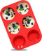 Anaeat Silicone Muffin Pan - 6 Cups Non-Stick Cupcake Molds, Food Grade Silicone Baking Tray for Making Egg Muffin, Cupcake, Quiches, Tart and Des...