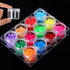 Blulu Clear Bead Organizer Bead Storage Containers Set with 12 Boxes (1.5 x 1.5 x 1.38 Inches)...