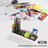 Desk Organizers and Accessories, Office Supplies Desk Organizer with Pen Holder, DIY Desktop Organiezr with Phone Holder, Sticky Note Tray...