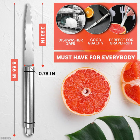 Grapefruit Knife Curved Serrated Blade Knife - Fruit Slicer Cutter small Serrated Knife Kitchen Curved Grapefruit Knife Orange Slicer Cutter - Fru...