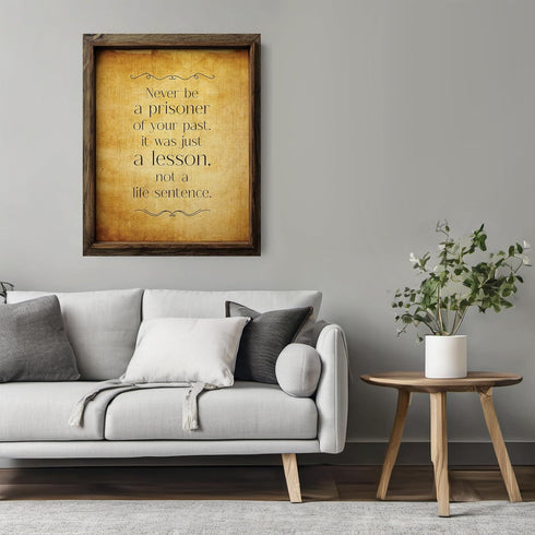Posterizer 1 pcs-never be a prisoner of your past-Motivational & Inspirational Art-Gift for Men Women Entrepreneur Teens-Decor for Home & Office- ...