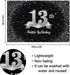 HAMIGAR 6x4ft Happy 13th Birthday Banner Backdrop - 13 Years Old Birthday Decorations Party Supplies for Girls Boys - Black Silver...