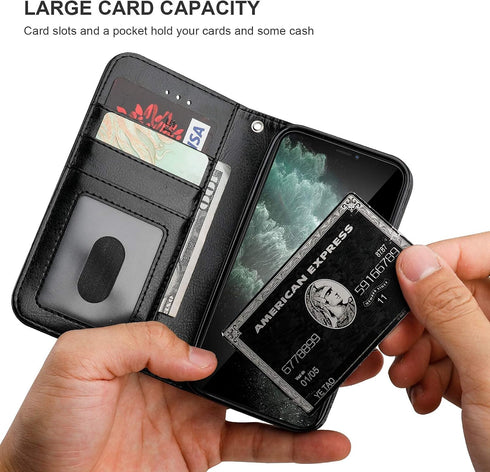 Bocasal for iPhone 11 Pro Wallet Case with Card Holder PU Leather Kickstand Shockproof Protective Wrist Strap Flip Cover for iPhone 11 Pro 5.8 inc...