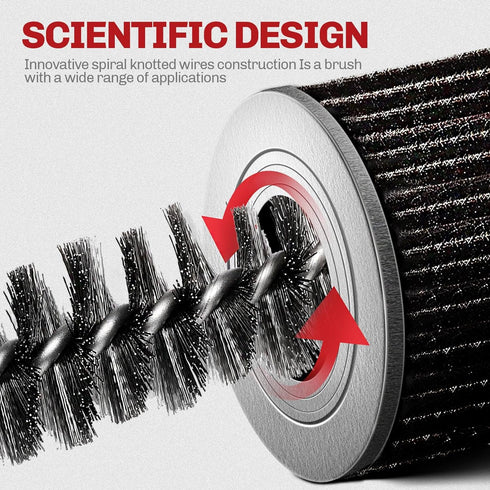 6PCS 304 Stainless Steel Bore Brush Copper Pipe Cleaner, Twisted Wire Drill Brush,1/4 Inch Hex Shank S2 Steel Handle, for Power Drill Plumbing Too...