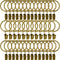 40 Pack Metal Curtain Rings with Clips, Drapery Clips Hooks, Decorative Curtain Rod Clips 1.5 in Interior Diameter, Antique Bronze...